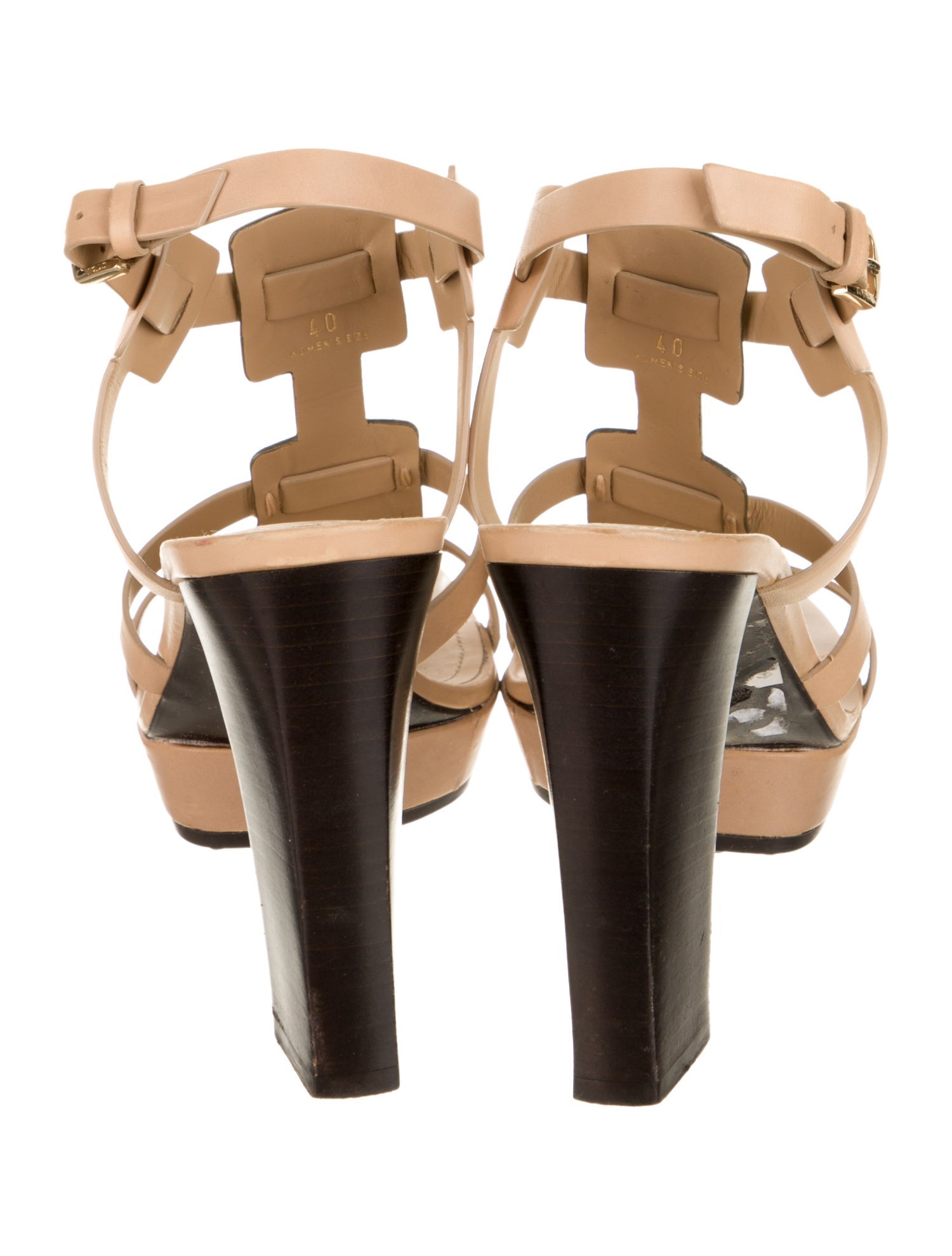 Tod's Leather T-Strap Sandals